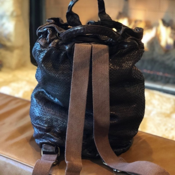 NWOT Langellotti Distressed Leather Backpack main image 8